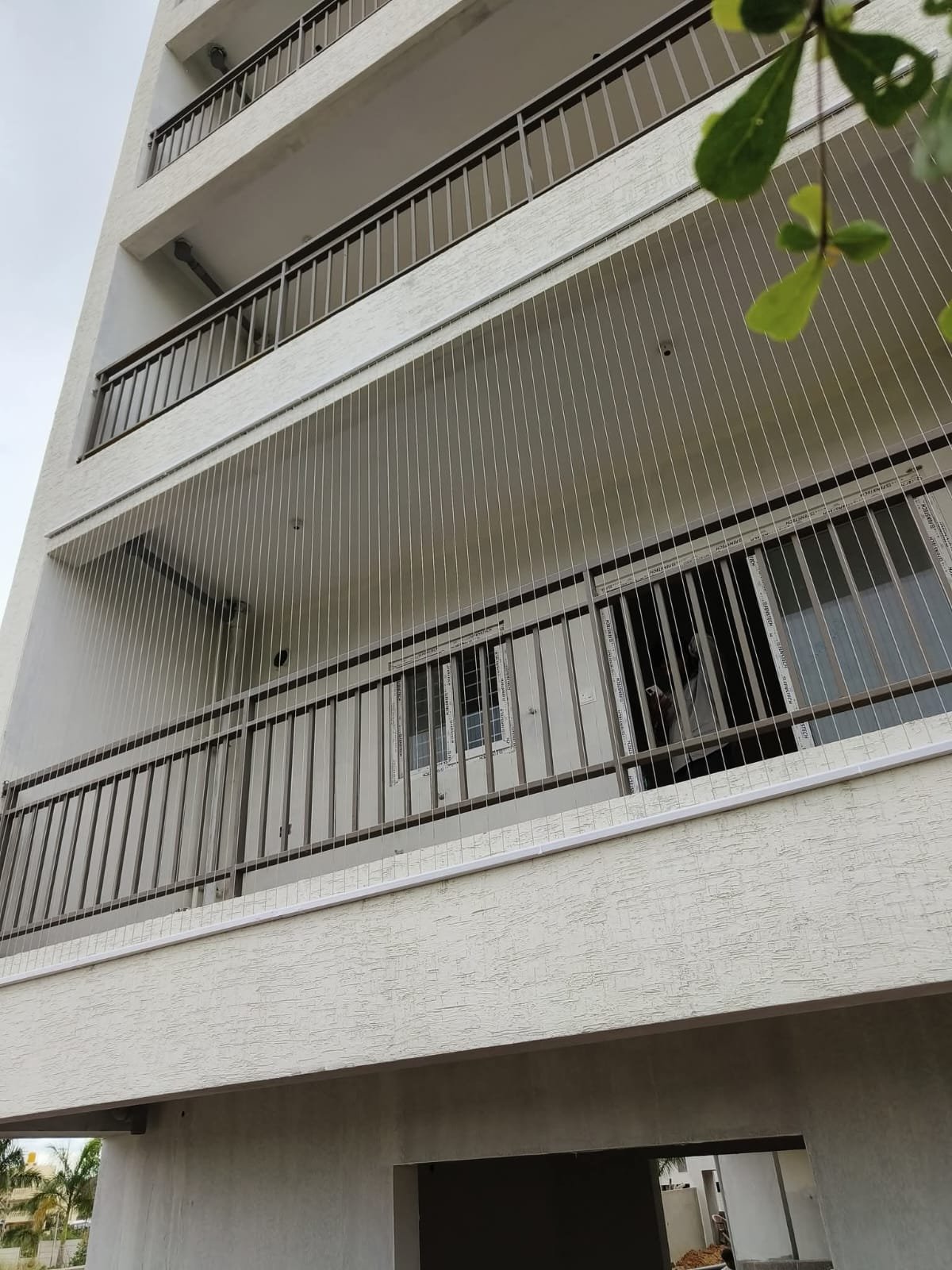 Commercial space invisible grill installation